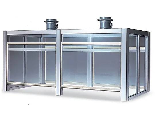 3-5820-01　［Discontinued］Laboratory Bench Hood Balance Sash Type,Double-Sided Type, Made Of Aluminum 1800 x 1500 x 1400　TVW-1800