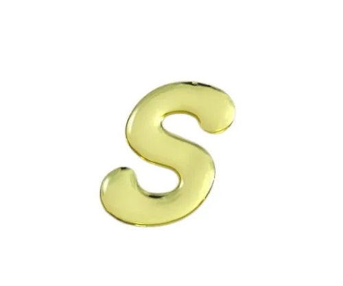 61-7427-11 Gold Metal Characters S 35mm x 1mm GM35-S
