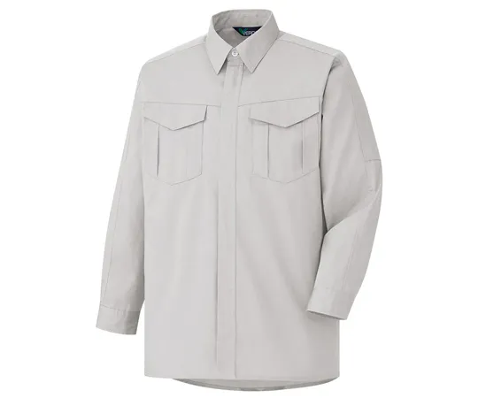 65-1287-87 Work Clothes, Unisex E/C Long Sleeve Shirt Silver Gray SS GS2351-UE-SS GS2351-UE-SS