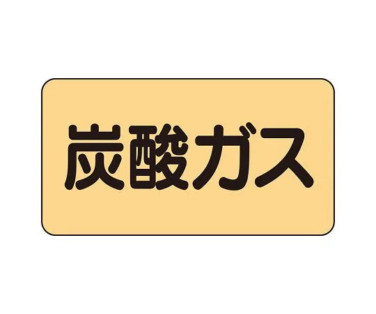 62-6124-60 JIS Piping Identification Sticker AS Type Carbon Dioxide (Large) 1 Set (10 Pieces) AS-4-9L