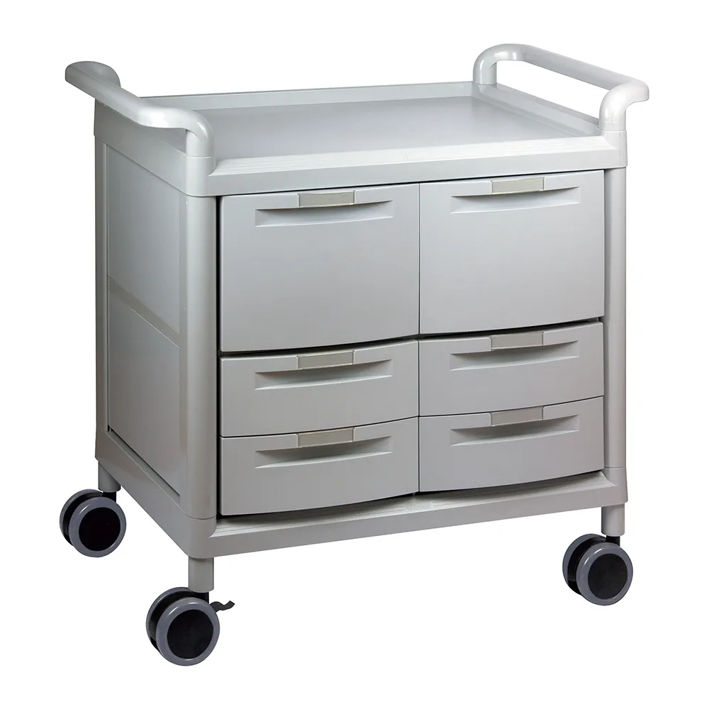 3-6501-02　［Discontinued］Mobile Store Cart (Storage Case Included) Shallow Type 4 Pieces, Deep Type 2 Pieces　MS24F