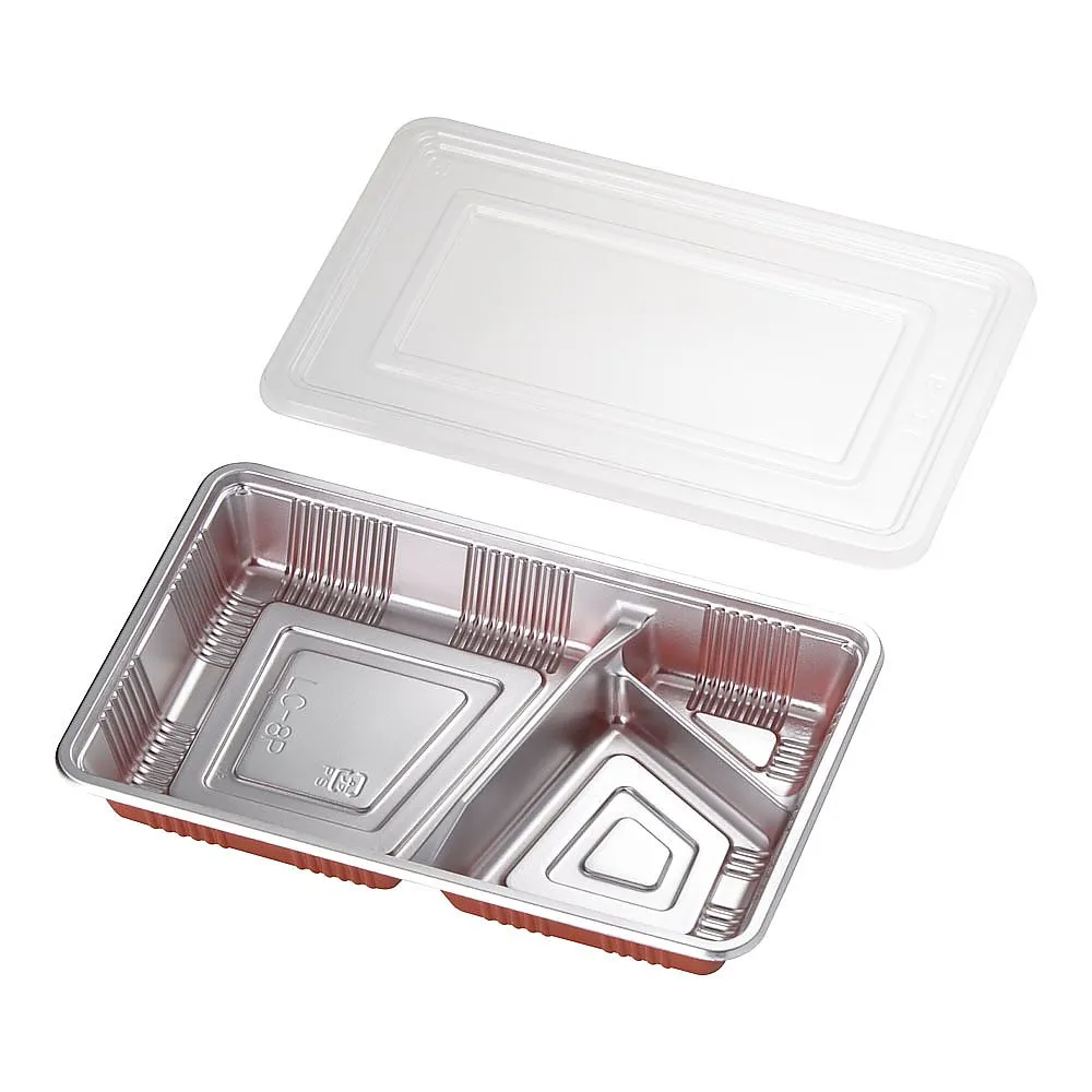 62-6653-41 Boxed Bento Container with Transparent Lid (100 sets) LC-8P