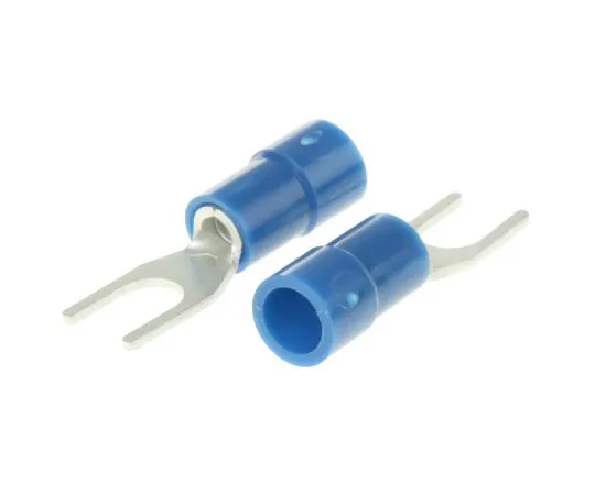 63-4891-25 RS PRO Insulated Crimp Spade Connector, 1.5mm² to 2.5mm², 16AWG to 14AWG, M4 Stud Size Vinyl, Blue 613-9435