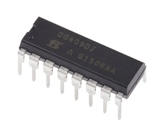 63-4905-14 DG409DJ-E3 Vishay, Analogue Switch Dual 4:1, 15 V, 18 V, 24 V, 28 V, 16-Pin PDIP DG409DJ-E3