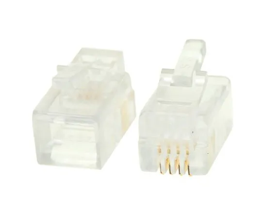 63-4691-37 Bel-Stewart 4P4C Straight Cable Mount RJ22 Modular Plug Connector, Plug 940-SP3044