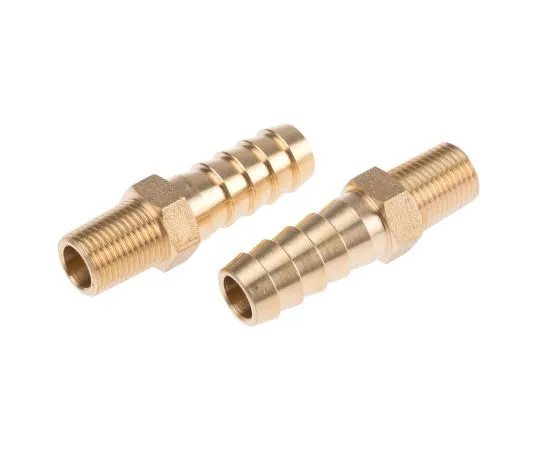 63-4840-13 RS PRO Straight Brass Hose Connector, 1/8 in G Male 506-7171