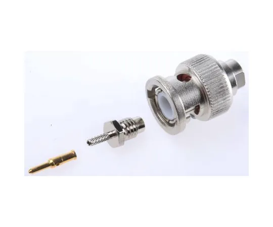 63-4754-52 Telegartner Straight 50Ω Cable Mount BNC Connector, Plug, Nickel, Crimp Termination, RG178 B/U J01000B0018