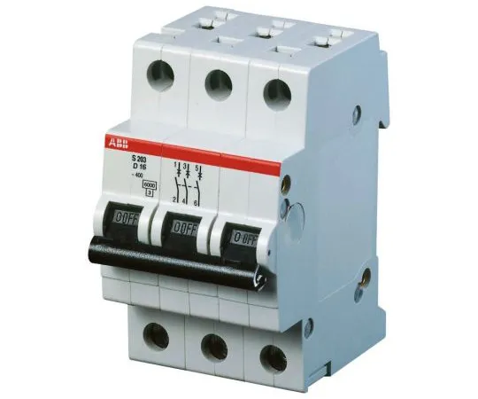 63-4858-52 ABB System M Pro S200 MCB Mini Circuit Breaker 3P, 50 A, 6 kA, Curve D S203-D50