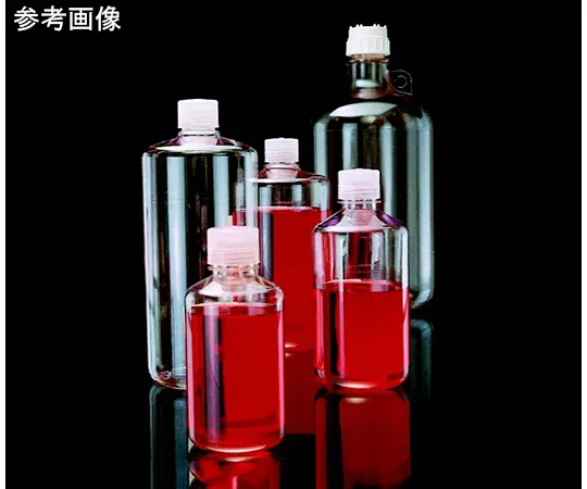 64-7656-71 Narrow Mouth Round Bottle PC 0.5 L 4 Pieces 2205-0016JP