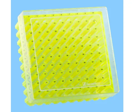 63-2984-73 100 Hole Cryo Box (for Inner Cap) Yellow 93.874.410