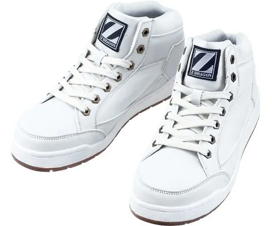 64-0988-24 Safety Shoes Middle Cut White 25.0 cm S5163