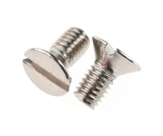 63-4816-37 RS, M3 Countersunk Head, 6mm Brass Slot Nickel Plated0.5 482-9186