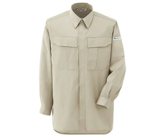 65-1295-43 Work Clothes, Eco Antistatic Male/Female Pair Long Sleeve Shirt Beige SS RCS2590-UE-SS RCS2590-UE-SS