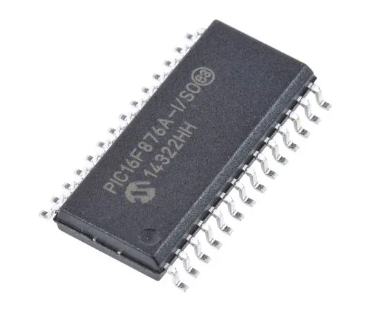 63-4804-82 Microchip PIC16F876A-I/SO, 8bit PIC Microcontroller, 20MHz, 14.3 kB, 256 B Flash, 28-Pin SOIC PIC16F876A-I/SO