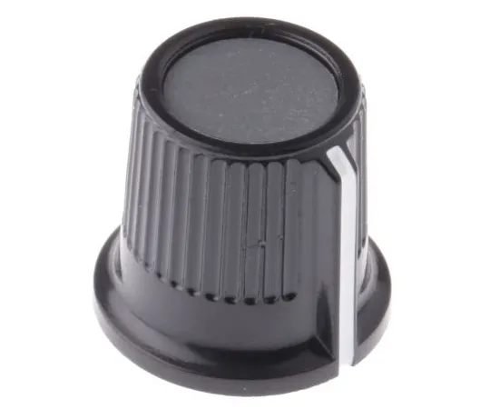 63-4748-15 RS Potentiometer Knob, Grub Screw Type, 16.2mm Knob Diameter, Black, Grey, 6.35mm Shaft 259-6957