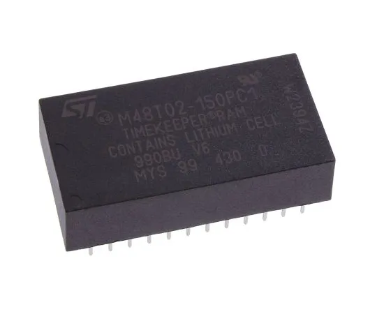 63-4759-22 STMicroelectronics M48T02-150PC1 NVRAM, 16kbit, 150ns, 5V 24-Pin PCDIP M48T02-150PC1