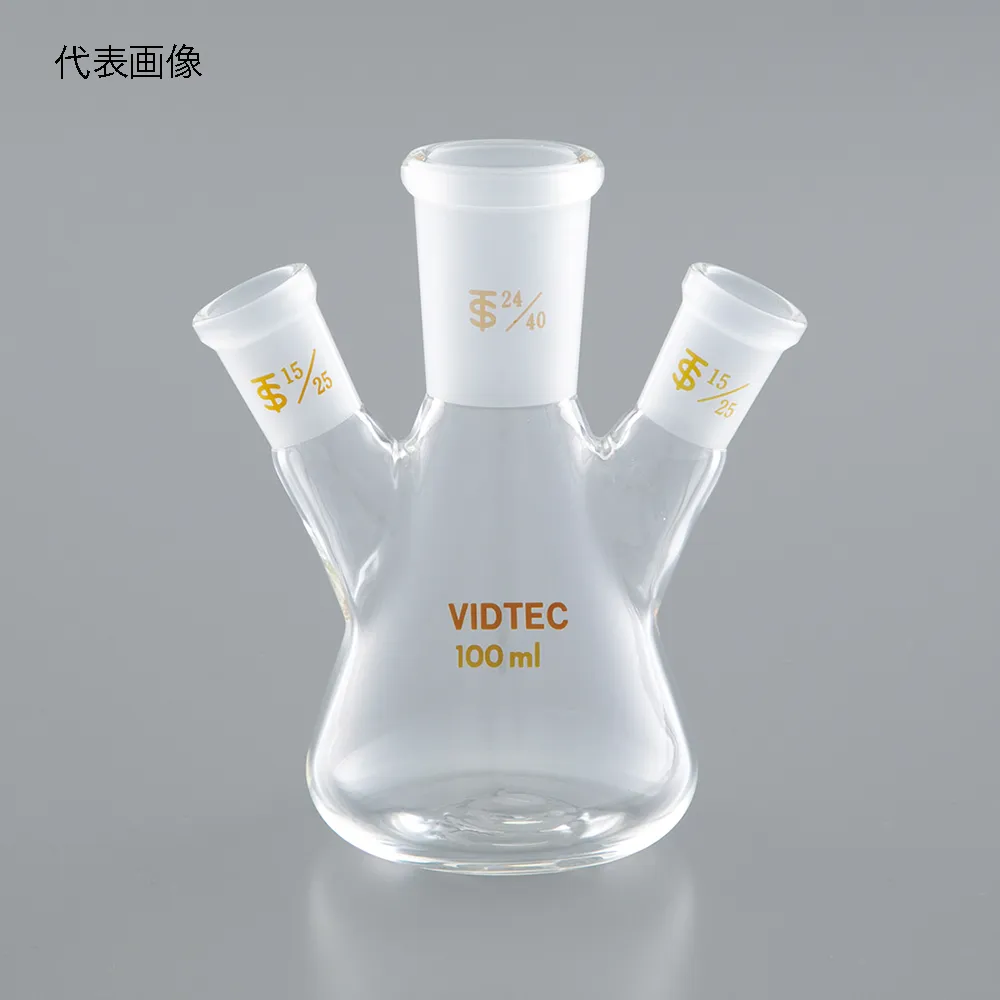65-6819-80 Three-necked Erlenmeyer Flask 100 mL 24/40 Side 15/25 1558-01