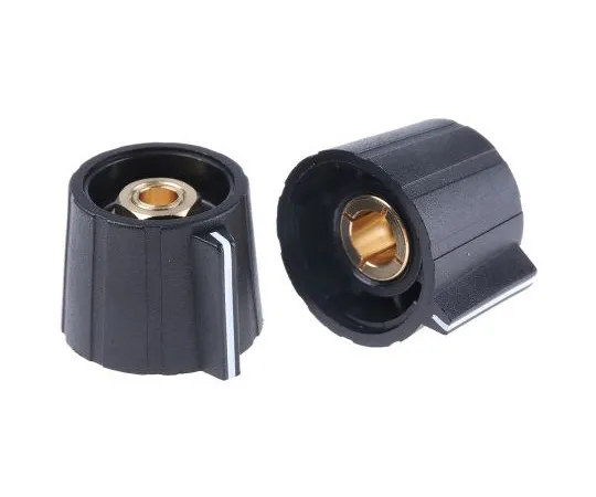 63-4786-53 Sifam Potentiometer Knob, Collet Type, 21.5mm Knob Diameter, Black, 6.35mm Shaft SP211 250 BLACK