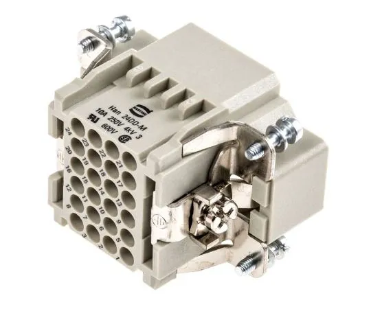63-4683-39 Harting Han DD Series Power Connector, 24P+E, 10A, 250 V 9160243001