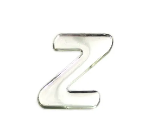 61-7428-01 Silver Metal Characters Z 35mm x 1mm SM35-Z