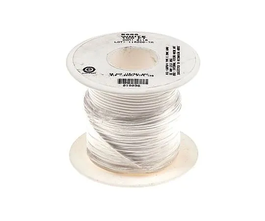 63-4716-37 Alpha Wire White PTFE Equipment Wire UL1213, 0.05 mm², 600 V 30 AWG, 30m 5851 WH005