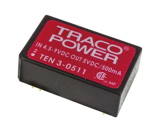 63-4741-68 TRACOPOWER TEN 3 3W Isolated DC-DC Converter Through Hole, Voltage in 4.5 → 9 V dc, Voltage out 5V dc TEN 3-0511