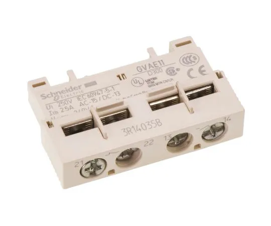 63-4782-97 Schneider Electric TeSys GVAE, NO/NC (2), Auxiliary Contact, Front Mount, 2.5 A GVAE11
