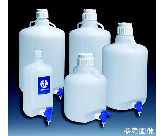 64-7656-83 Round Bottle with Stopcock (LDPE) 4L 2318-0010JP