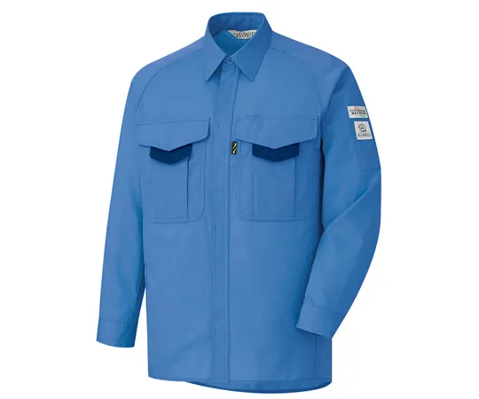 65-1284-80 Work Clothes, Men's Long Sleeve Shirt Blue S RCS2203-UE-S RCS2203-UE-S