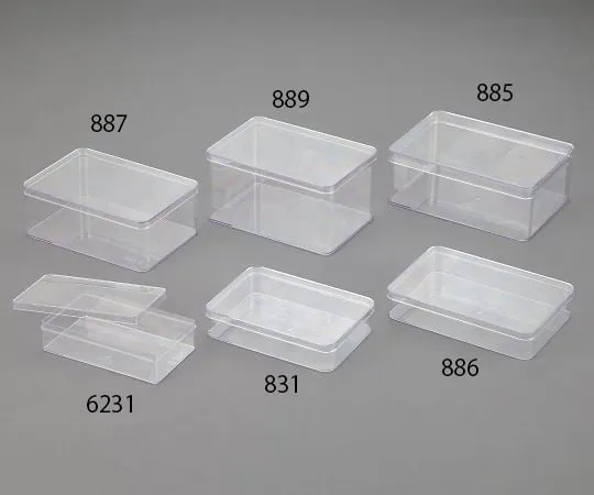 4-2276-01　［Discontinued］Styrene square shape Case (Large Type) 230 x 130 x 59 mm 12 Pieces　6231