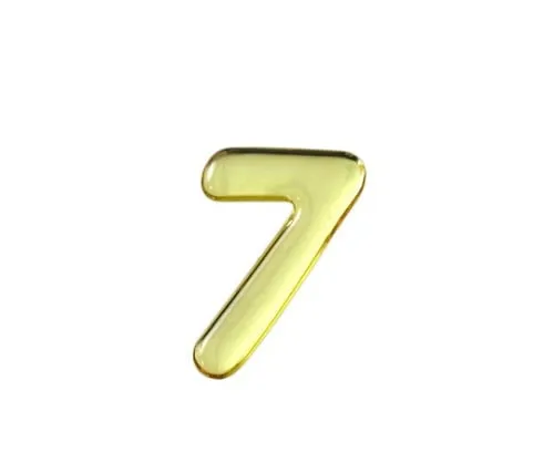 61-7426-88 Gold Metal Characters 7 35mm x 1mm GM35-7