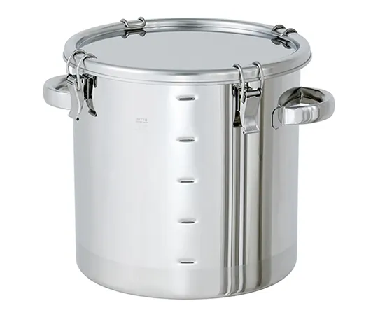 63-1207-69 Stainless Steel Sealed Container with Scale (Clip Type/PTFE) 4L CTH-M-PTFE-18