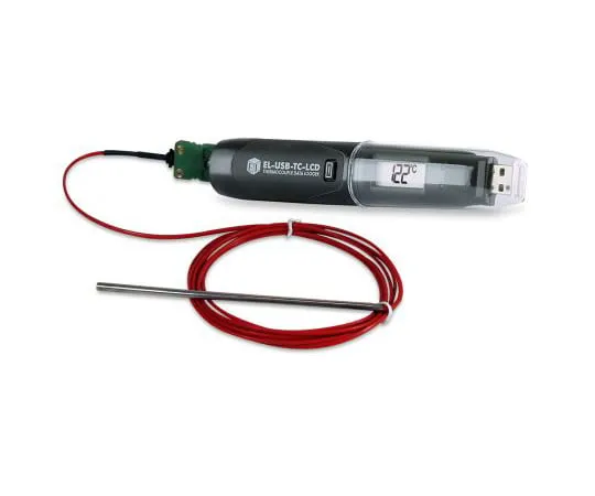 63-4930-42　［Discontinued］Lascar EL-USB-TC-LCD Temperature Data Logger, USB, Battery Powered, LCD Display　EL-USB-TC-LCD