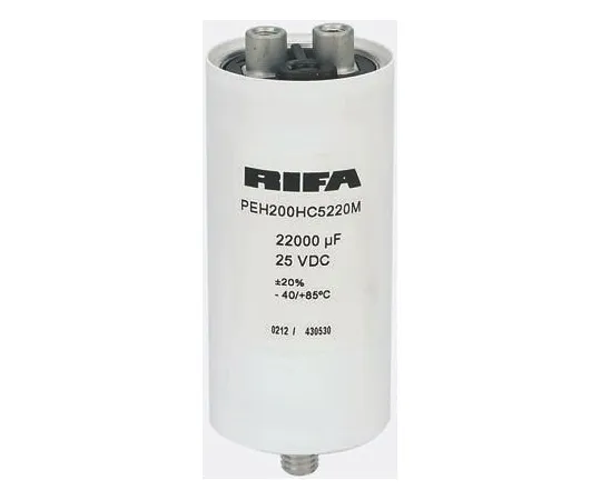 63-4793-55 KEMET 22000μF 25V dc Aluminium Electrolytic Capacitor, Stud Mount 36.6 x 76.5mm +85°C 36.6mm 76.5mm PEH200HC5220MB2