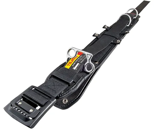 67-0337-68 Work Positioning Waist Belt Flat D2 Black Aluminum L WFXD2-ABL