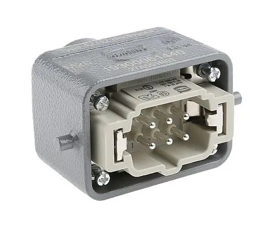 63-4830-97 Han E Series 6 Way Male 16A Connector Kit, includes Hood, Insert 09330062601+19300061440