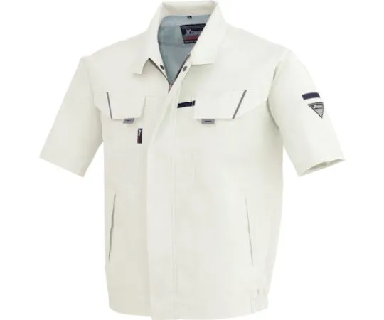 65-8487-19 Short Sleeve Blouson Silver Gray 3L 7561-22-3L