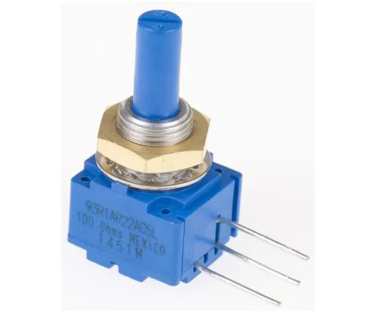 63-4853-03 Bourns 1 Gang Rotary Cermet Potentiometer with a 6 mm Dia. Shaft, 100Ω, ±10%, 2W, Linear 93R1A-R22-A05L 93R1A-R22-A05L
