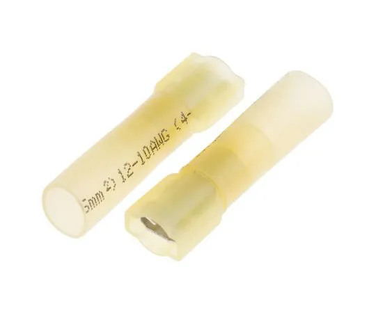 63-4681-37 RS Pro Yellow Insulated Crimp Receptacle, 6.35 x 0.8mm, 4mm² to 6mm², 12AWG to 10AWG 125-1976