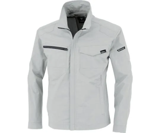 65-8388-28 TC Stretch Long Sleeve Blouson Silver Gray 3L 1714-22-3L