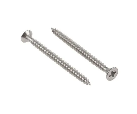 63-4690-90 Pozidriv Countersunk Stainless Steel Wood Screw, A2 304, 6mm Thread, 80mm Length 144-3515