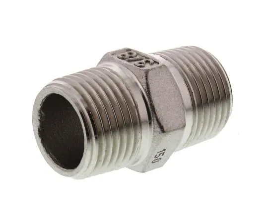 63-4834-52 RS PRO Stainless Steel Hexagon Hexagon Nipple 3/8in R(T) Male x 3/8in R(T) Male 1.26in 499-2947