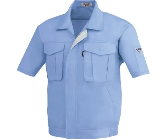 65-8328-54 Short Sleeve Blouson Blue 3L 1291-40-3L