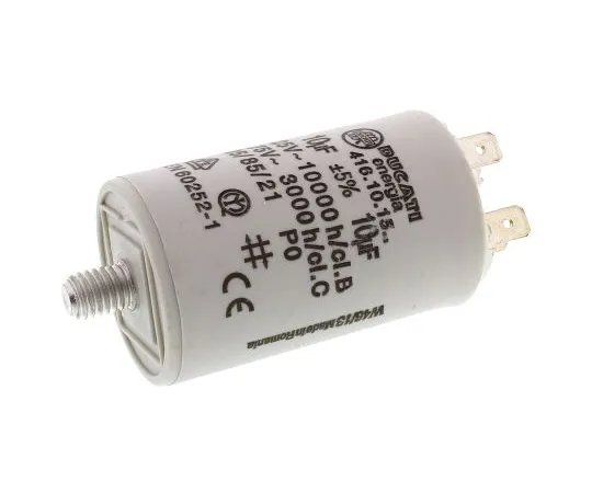63-4779-51 Ducati Energia 10μF Polypropylene Capacitor PP 450V ac ±5% Tolerance Plug In 4.16.10 Series 4.16.10.15.64