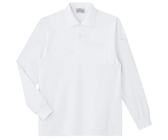 65-1283-07 Work Clothes, Eco Antistatic Long Sleeve Polo Shirt White SS PS210-UE-SS PS210-UE-SS