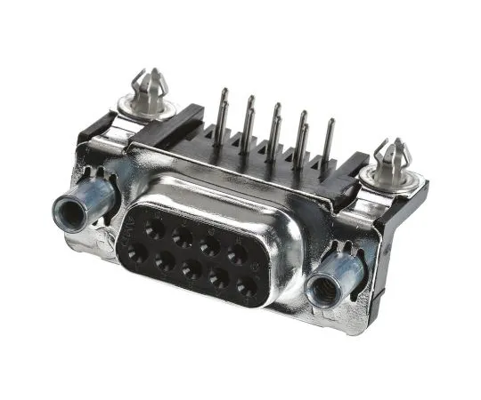 63-4796-29 TE Connectivity Amplimite HD-20 Series, 9 Way Right Angle Through Hole PCB D-sub Connector Socket, 2.74mm Pitch, with 5747844-6
