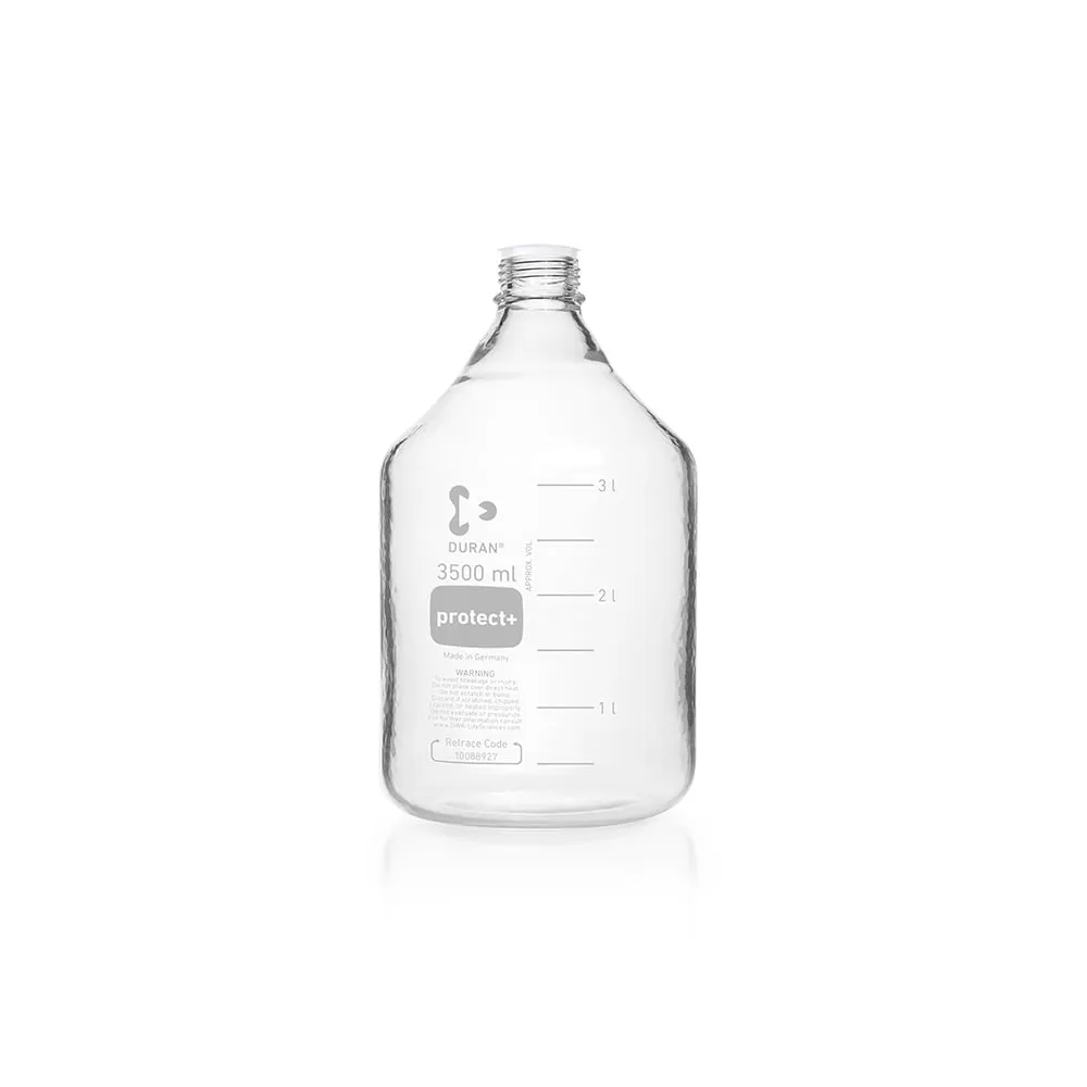 66-0034-13 Protect Plus Coated Screw Cap Bottle Bottle Only 3500 mL 017580-3500