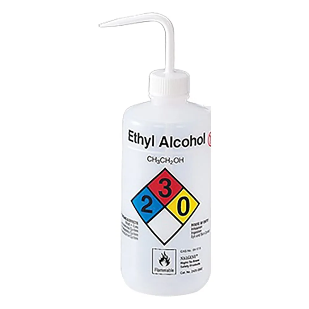 4-3039-02 Chemicals Labeled Safety Washing Bottle for Ethyl Alcohol 2425-0502