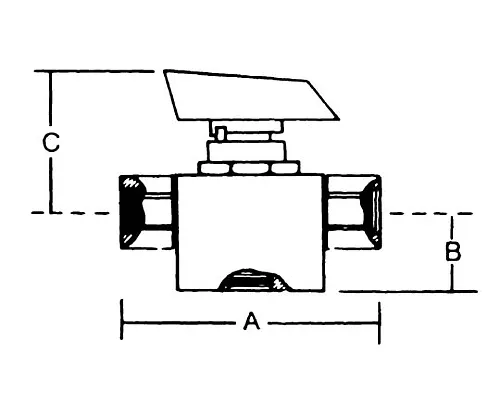 61-0281-55 Ball Valve SS 1/4In. NPTF 1/Pk 1ST YY2029348