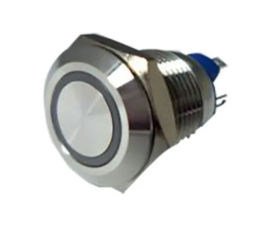 63-4661-79 RS PRO Single Pole Single Throw (SPST) Momentary Blue LED Push Button Switch, IP65, IP67, 12 (Dia.)mm, Panel Mount, 24V 111-6527